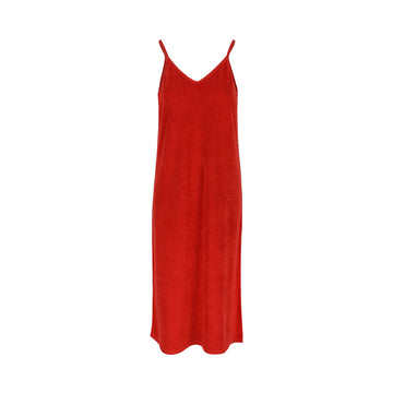 Josie Terry Towelling Dress Red
